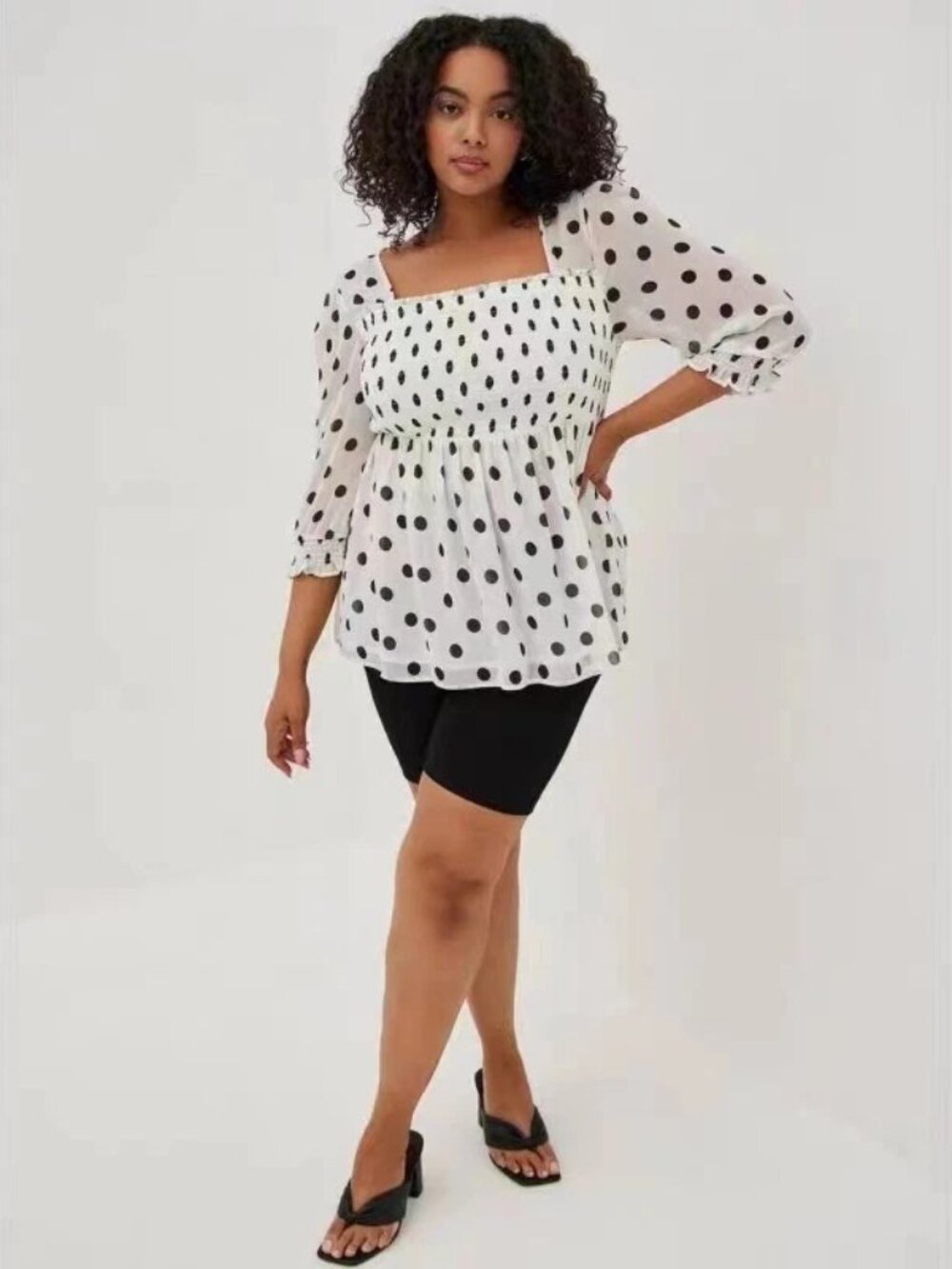 TORRID Babydoll Chiffon Smocked Top Size 1 NWT